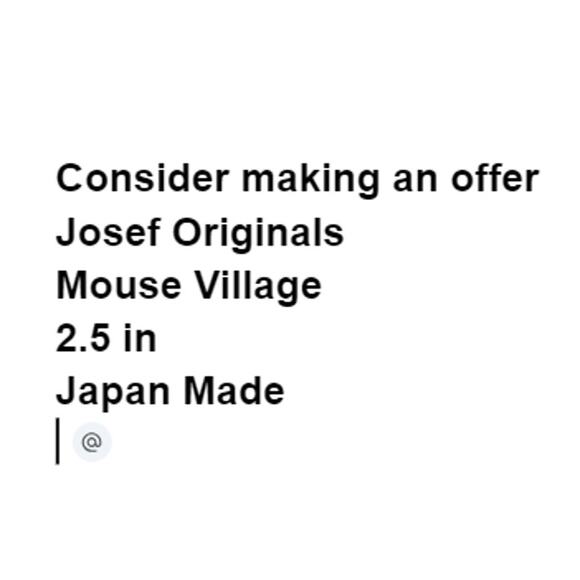 Josef Originals Mouse Village Figurine 2.5" Sculptures Porcelain Home Statue - Picture 2 of 13